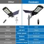 500W Solar Street Light ,Solar Lamp Outdoor Security Led Flood Lights Pole Light Dusk to Dawn Remote Control with Motion Sensor 43000 Lumens for Parking Lot,Stadium,Pathway,Yard,Roadway