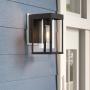 2-Pack Black Outdoor Wall Light Fixtures, Exterior Waterproof Wall Lantern Sconce , 9"H Outdoor Porch Light Wall Mount with Clear Glass Shade