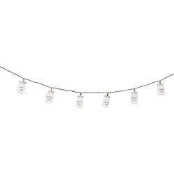 Farm to Table Mason Jar 8-ft Indoor/Outdoor String Lights, 10-Clear