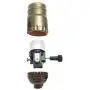 B&P Lamp Antique Brass Finish Table Lamp Wiring Kit with 10 Inch Harp, 3-Way Socket