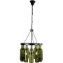 HLL Pendant Lights,Modern Glass Wine Bottle Chandelier, Simple Personality 4-Light Pendant Lighting Metal Indoor Semi-Embedded Ceiling Light Bar Cafe Restaurant Bar Table Lighting, Black