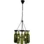 HLL Pendant Lights,Modern Glass Wine Bottle Chandelier, Simple Personality 4-Light Pendant Lighting Metal Indoor Semi-Embedded Ceiling Light Bar Cafe Restaurant Bar Table Lighting, Black