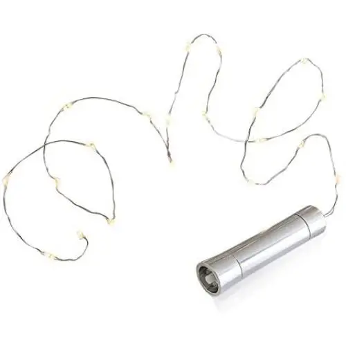 Torre & Tagus Lucent 20 Count 7 Foot Micro LED Light String, Warm White, AA Battery Torre & Tagus Lucent 20 Count 7 Foot Micro LED Light String, Warm White, AA Battery