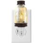 Rustic LED Mini Mason Jar Night Light in Bronze | Auto On/Off Sensor | Farmhouse Wall Decor | Quality Constuction | Energy Efficient LED Bulb | Timeless Design | Plug in Light Fixture for Home