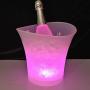 LED Ice Bucket 5L High Capacity Automatic 6 Colors Changing Champagne Wine Drinks Beer Ice Cooler Curve Design, Battery Powered,IP65 Water Resistance for Bar Club Theme Restaurant Pub Beer Juice