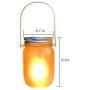 Solar Mason Jar Lights,2 Pack LED Flickering Flame Effect Light,Solar Lanterns for Outdoor Patio Party Garden Wedding Christmas Decor Lights(Mason Jars/Handles Included)