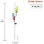 Alpine Corporation QTT504SLR Solar Stake, 37 Inch Tall, Multi-Color