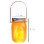 Aikeve Hanging Solar Flame Torch Lights,8 Pack Flickering Flame Mason Jar Lights for Outdoor Patio Party Garden Wedding Decor Solar Lantern Lights(Mason Jars/Handles Included)