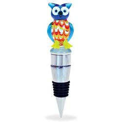 Cheers Owl Glass Wine Stopper With LED Changing Lights - Elegant Multi Color LED Lights Wine Bottle Stopper, Reusable Wild Life Animal Bottle Topper Plug Sealer, Cute Home Decor & Bar Tool Accessory