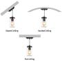 WTYUIO Mason Jar Light, 1 Light Kitchen Island Pendant Light Farmhouse Chandelier Flush Mount Ceiling Light for Kitchen Living Room Barn Dining Room WTYUIO Mason Jar Light, 1 Light Kitchen Island Pendant Light Farmhouse Chandelier Flush Mount Ceiling Light for Kitchen Living Room Barn Dining Room