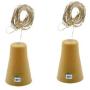 LiXiongBao 2 Pack 6.6 Ft Solar Powered Wine Bottle Lights,20 LED Waterproof Warm White Cork Shaped Fairy String Lights for Wedding,Christmas,Halloween,Outdoor,Holiday,Garden,Patio,Pathway,Lawn Decor