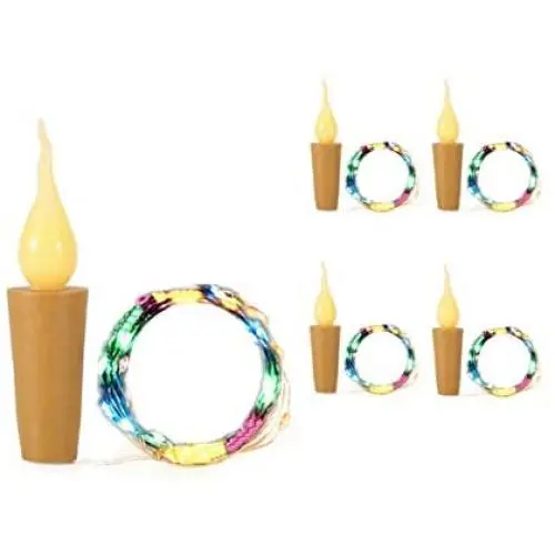 LIGICKY Wine Bottle Lights with Cork, 20-LEDs Battery Operated LED Candle Flameless Tealight Starry Mood String Lights for Bottle DIY, Party, Birthday, Wedding, Festival Decor (Warm White, 4 Pack) LIGICKY Wine Bottle Lights with Cork, 20-LEDs Battery Operated LED Candle Flameless Tealight Starry Mood String Lights for Bottle DIY, Party, Birthday, Wedding, Festival Decor (Warm White, 4 Pack)