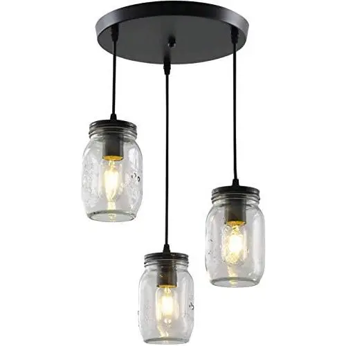 Mason Jar Chandelier Light Fixture Farmhouse Pendant Lighting Semi Flush Mount Ceiling Hanging Light with Glass Shade Chandelier for Kitchen Island Dining Room Hallway Mason Jar Chandelier Light Fixture Farmhouse Pendant Lighting Semi Flush Mount Ceiling Hanging Light with Glass Shade Chandelier for Kitchen Island Dining Room Hallway