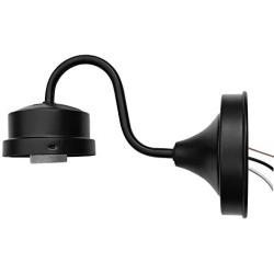 THINKCHANCES Matt Black Metal Wall Mount Bent Tube Light Sconce Fixture for Entryway Porch Patio Work with Wide Mouth Ball Mason Jars