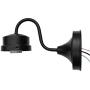 THINKCHANCES Matt Black Metal Wall Mount Bent Tube Light Sconce Fixture for Entryway Porch Patio Work with Wide Mouth Ball Mason Jars