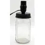 Creative Hobbies DIY Mason Jar Lamp Making Kit - Black Color Lid & Socket Great for Lamp Conversion, Fits Wide Mouth Canning, Fruit, Mason Jars, Pre-Wired and Easy to Use