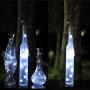 Solar Diamond Bottle Lights, 10 Pack Solar Powered Wine Bottle Lights, 20 LED Waterproof Bottle Lights Fairy Cork String Craft Lights for Garden Patio Outdoor Tabletop Decor (Cool White)
