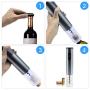 Electric Wine Bottle Opener with Foil Cutter, Automatic Wine Corkscrew with LED Light (Stainless Steel), Batteries Not Included