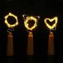 String led Wine Bottle with Cork 20 LED Bottle Lights Battery Cork for Party Wedding Christmas Halloween Bar Decor - Warm White