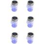 Kazul Blue Solar Mason Jar Lights, 6 Pack 20 LED, Mason Jar Solar Lids | Hanging Mason Jar Fairy Lights, Solar Power Jar Lights, Hanging Lanterns Decorative Outdoor, Jar Mini Lights, Jars Not Included