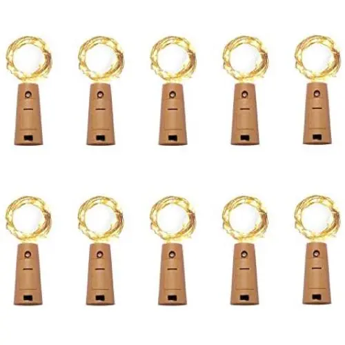 10 Pack 15 LED Wine Bottle Cork Lights, Fairy Mini String Lights Copper Wire, Battery Operated Starry Lights for DIY, Christmas, Halloween, Wedding, Party, Indoor&Outdoor (10 Pack, Warm White) 10 Pack 15 LED Wine Bottle Cork Lights, Fairy Mini String Lights Copper Wire, Battery Operated Starry Lights for DIY, Christmas, Halloween, Wedding, Party, Indoor&Outdoor (10 Pack, Warm White)
