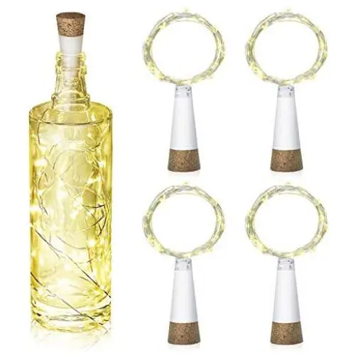 Wine Bottle Lights with Cork,USB Rechargeable LED Fairy Lights 4 Pack 20 LED USB Powered Cork Shape Mini String Light for Wedding,Christmas,Party,Halloween,Birthday,Bar Decoration (Warm White) Wine Bottle Lights with Cork,USB Rechargeable LED Fairy Lights 4 Pack 20 LED USB Powered Cork Shape Mini String Light for Wedding,Christmas,Party,Halloween,Birthday,Bar Decoration (Warm White)