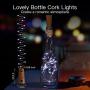 Wine Bottle Lights with Cork, 8 Lighting Modes 12 Pack 20 LED Waterproof Battery Operated Cork Lights, Silver Wire Mini Fairy Lights for Liquor Bottles DIY Party Christmas Wedding Décor Pure White