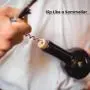 Professional Waiter´s Corkscrew for all Cork Stoppered and Beer Cap Bottles-Stainless Steel Lightweight Corkscrews for Wine Bottles-Set of 1 Wine Opener Used for the Best Waiters