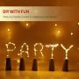 HONERENY 20 Pack 6.6ft 20 LED Wine Bottle Lights, Cork Lights with 30 Free Battery Operated Fairy Mini String Lights for Liquor Bottles Crafts Party Bar Christmas Festival Decoration, Warm White