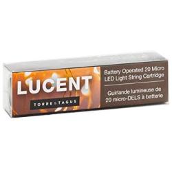 Torre & Tagus Lucent 20 Count 7 Foot Micro LED Light String, Warm White, AA Battery