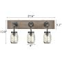 Farmhouse 3 Light Mason Jar Bathroom Vanity Lighting Wood & Glass Wall Lights Farmhouse 3 Light Mason Jar Bathroom Vanity Lighting Wood & Glass Wall Lights