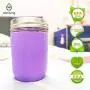 minliving Silicone Mason Jar Protector Sleeve 8oz (Half Pint) Fits Ball, Kerr Regular-Mouth Jars, Kids Cup Holder (Violet, 1) Jar not included previously known as HallGEMs