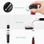 EZBASICS Electric Wine Bottle Opener kit Rechargeable Automatic Corkscrew contains Foil Cutter Vacuum Stopper and Wine Aerator Pourer with USB Charging Cable for Wine Lover 4-in-1 Gift Set