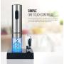 Chefman Electric Wine Opener W/ Foil Cutter, One-Touch, Open 30 Bottles On Single Charge, Automatic Corkscrew & Foil Remover, Rechargeable Battery, 110 Watts, 240 Volts