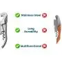 Professional Waiter´s Corkscrew for all Cork Stoppered and Beer Cap Bottles-Stainless Steel Lightweight Corkscrews for Wine Bottles-Set of 1 Wine Opener Used for the Best Waiters