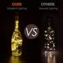 Wine Bottle Lights with Cork, Ymenow 6pcs LED String Lights 6.56Ft Battery Operated Fairy Light with 20 LEDs for Home Bedroom Party Decoration – Warm White