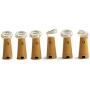 AlleTechPlus 6 Pack 20-LEDs Spark Wine Bottle Light, Cork Shape Battery Copper Wire String Lights for Bottle DIY, Christmas, Wedding and Party Décor (White)
