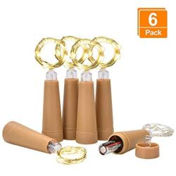 String led Wine Bottle with Cork 20 LED Bottle Lights Battery Cork for Party Wedding Christmas Halloween Bar Decor - Warm White