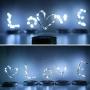 Upgraded Solar Mason Jar Lights, 12 Pack 30 LED Mason Jar Lid Lights(No Jar), Waterproof Fairy Firefly String Lights with Hangers for Mason Jar Patio Yard Garden Wedding Decoration (Cold White)
