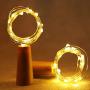 MUCH 30 LED Bottle String Lights, Wine Bottle Lights Copper Wire with Cork, Battery Operated Starry Lights for DIY Halloween Christmas Wedding Party Decor Indoor Outdoor Decoration (Warm White)