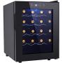 20 Bottle Wine Cooler Refrigerator-Freestanding Wine Cellar for Red, White, Champagne or Sparkling Wine, Quiet Operation Wine Fridge Digital Temperature Control Wine Chiller Glass Door Black