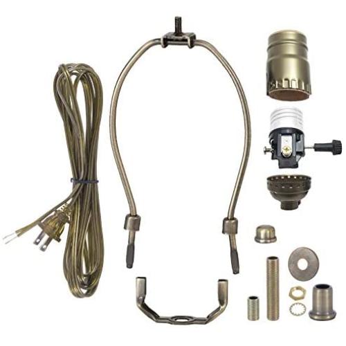 B&P Lamp Antique Brass Finish Table Lamp Wiring Kit with 10 Inch Harp, 3-Way Socket B&P Lamp Antique Brass Finish Table Lamp Wiring Kit with 10 Inch Harp, 3-Way Socket