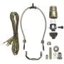 B&P Lamp Antique Brass Finish Table Lamp Wiring Kit with 10 Inch Harp, 3-Way Socket