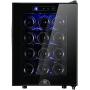 12 Bottle Wine Cooler Refrigerator,Wine Fridge Freestanding with Lock & Digital Temperature Control Fridge Glass Door,Mini Wine Cabinet for Red, White, Champagne or Sparkling