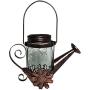Solar Lantern Outdoor, Hanging Watering Can Mason Jar Solar Powered Lamp with 20 LEDs Lights, IP65 Waterproof, Fair y Lights for Garden, Yard, Pathway, Lawn, Christmas Decoration Warm White