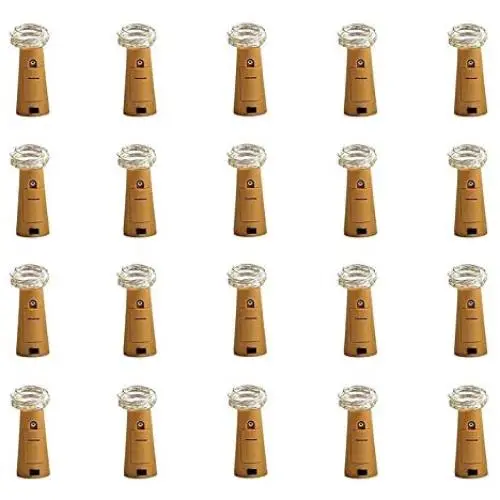 20 Pack 10 LED Wine Bottle Cork Lights, Fairy Mini String Lights Copper Wire, Battery Operated Starry Lights for DIY, Christmas, Halloween, Wedding, Party, Indoor&Outdoor (Warm White) 20 Pack 10 LED Wine Bottle Cork Lights, Fairy Mini String Lights Copper Wire, Battery Operated Starry Lights for DIY, Christmas, Halloween, Wedding, Party, Indoor&Outdoor (Warm White)