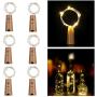 None/Brand Wine Bottle Lights with Cork Christmas Lights 15 LED 6 Pcs Fairy Lights Battery Operated Cork String Lights for Jar Party Wedding Christmas Festival Bar Decoration(Warm White)