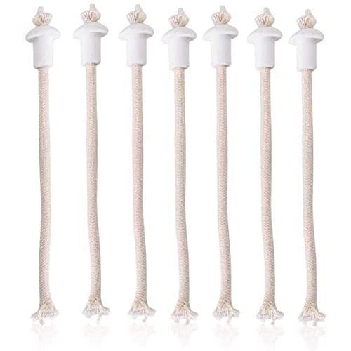 Lamp Wick - Delaman Ceramic Holders Torch Wine Bottle Oil Candle Lamp Fiber Ceramic Heat-Resistant Kerosene Wick 7Pcs