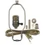B&P Lamp Antique Brass Finish Table Lamp Wiring Kit with 10 Inch Harp, 3-Way Socket