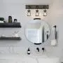 Farmhouse 3 Light Mason Jar Bathroom Vanity Lighting Wood & Glass Wall Lights